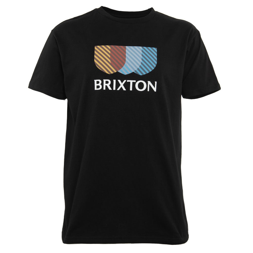 Polera Brixton Men Black Shield Logo