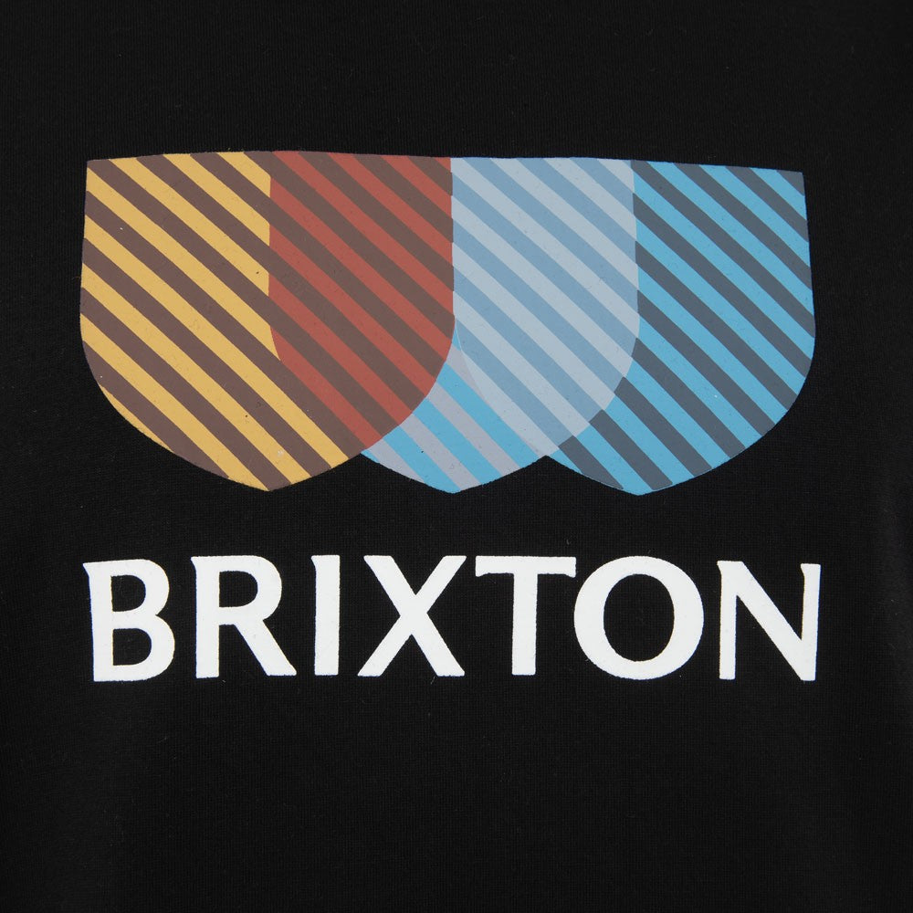 Polera Brixton Men Black Shield Logo