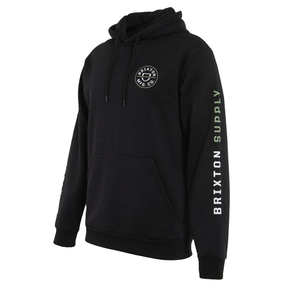 Poleron Brixton Men Hoodie Logo Black White Green