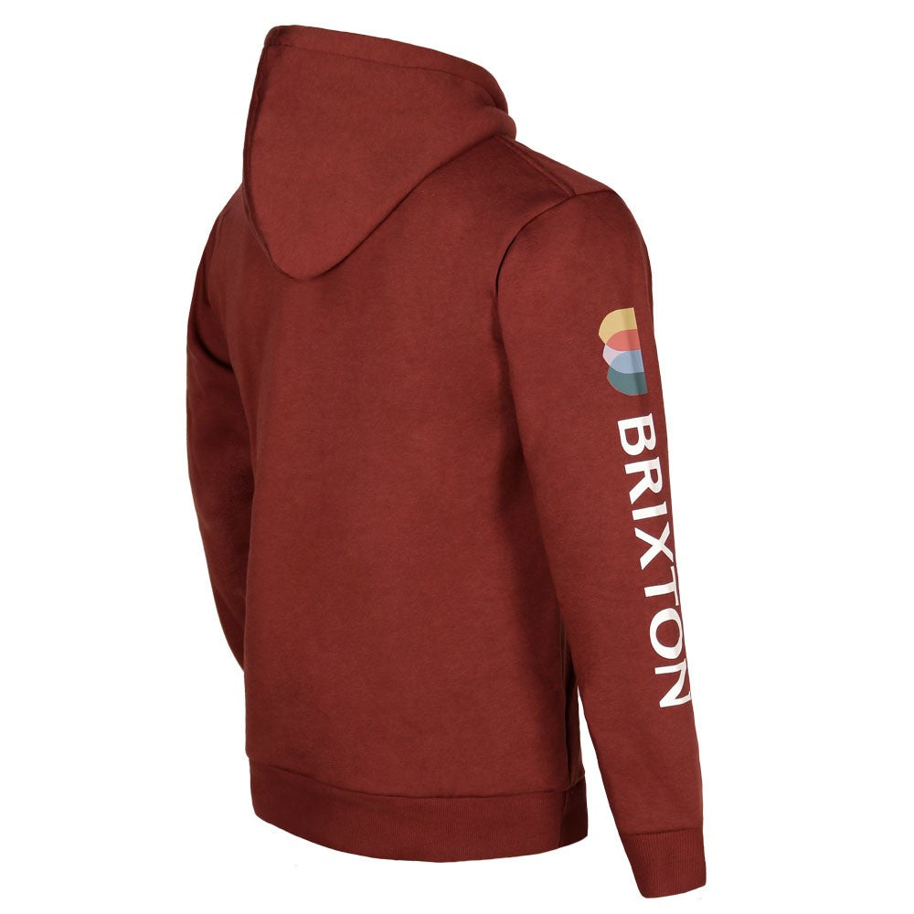 Poleron Brixton Men Hoodie Burgundy Logo