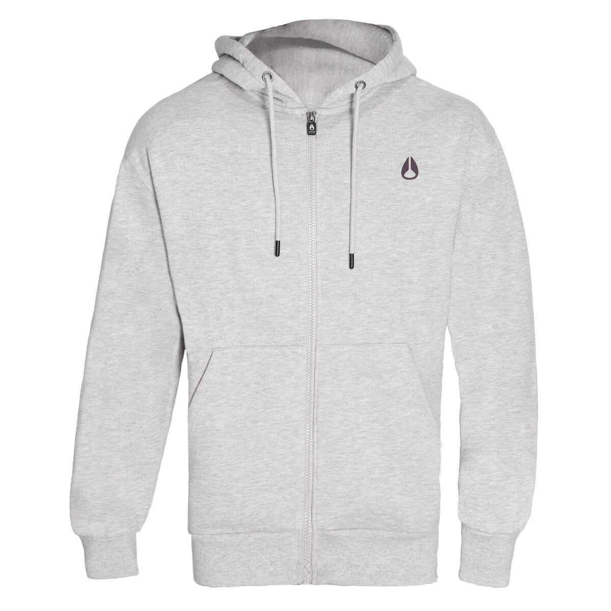 Poleron Nixon Men Full zipper «No Time To Stop» Gray