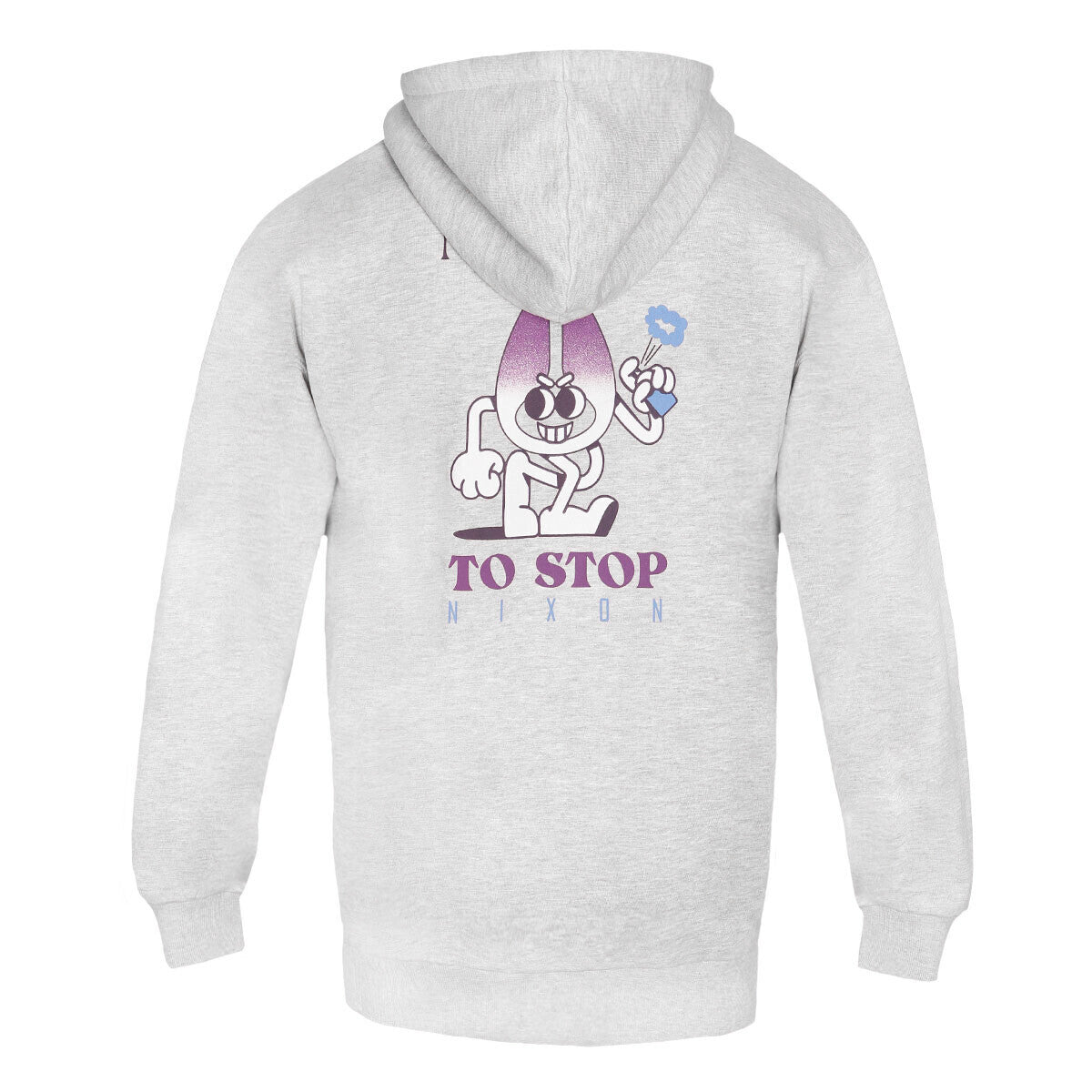 Poleron Nixon Men Full zipper «No Time To Stop» Gray