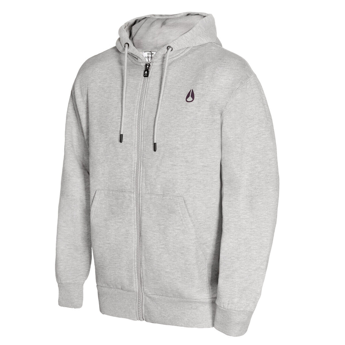 Poleron Nixon Men Full zipper «No Time To Stop» Gray