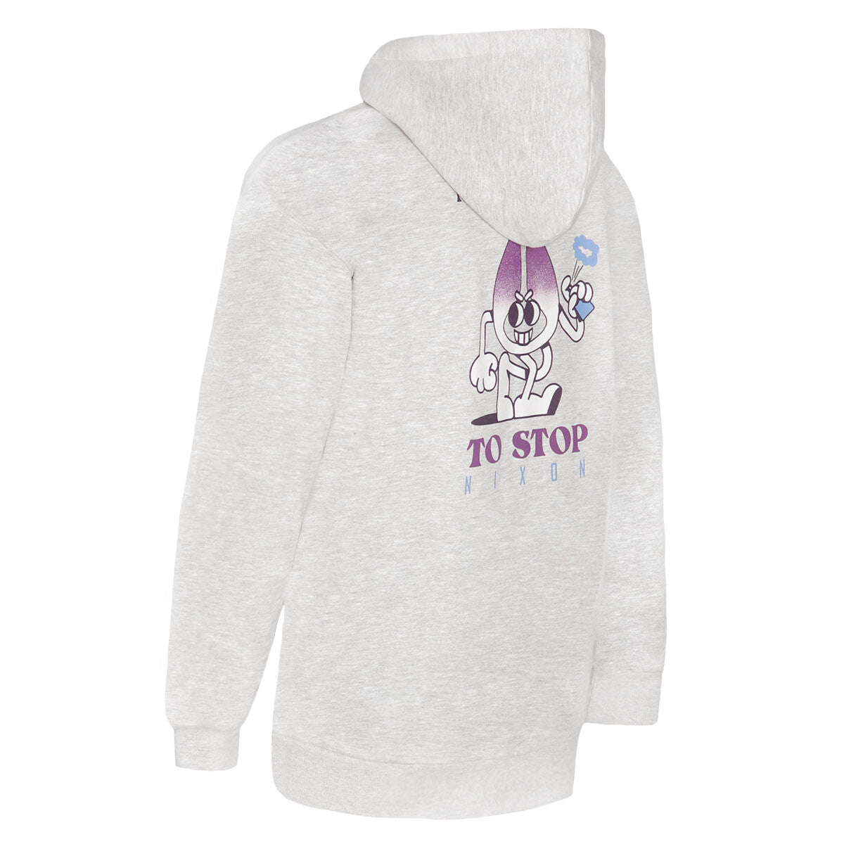 Poleron Nixon Men Full zipper «No Time To Stop» Gray