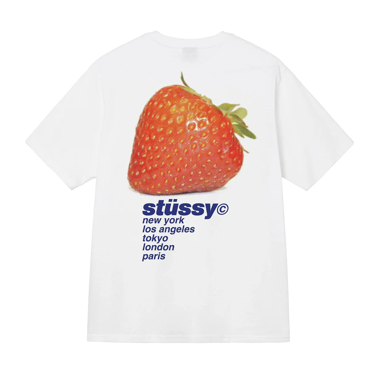 Polera STÜSSY Strawberry white
