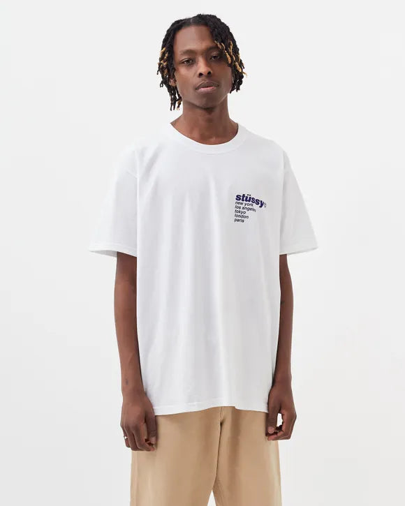 Polera STÜSSY Strawberry white