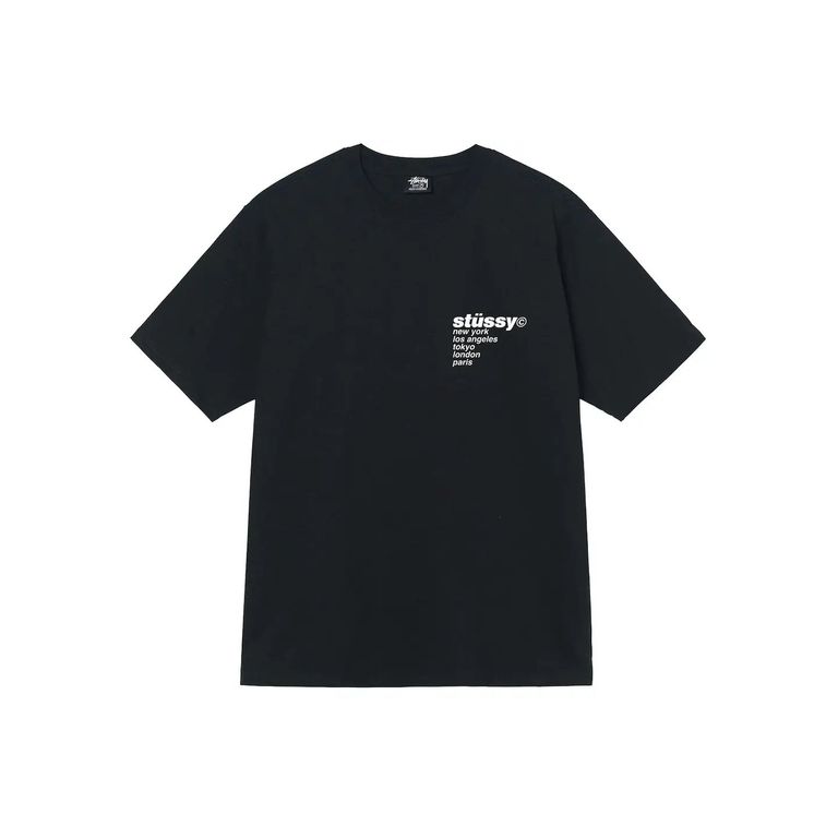 Polera STÜSSY Strawberry black