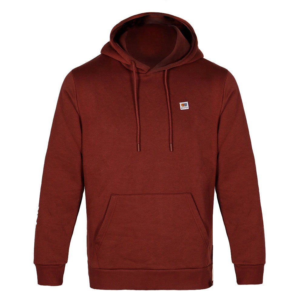 Poleron Brixton Men Hoodie Burgundy Logo