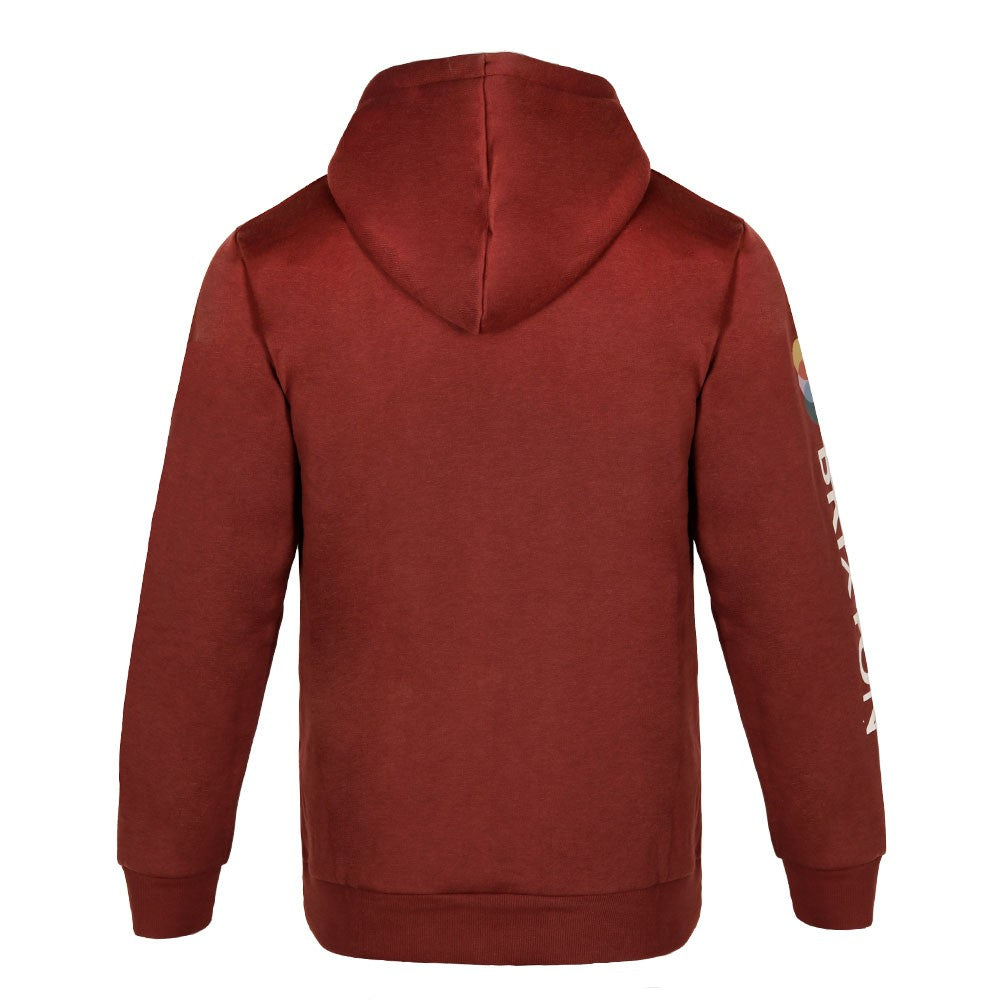 Poleron Brixton Men Hoodie Burgundy Logo