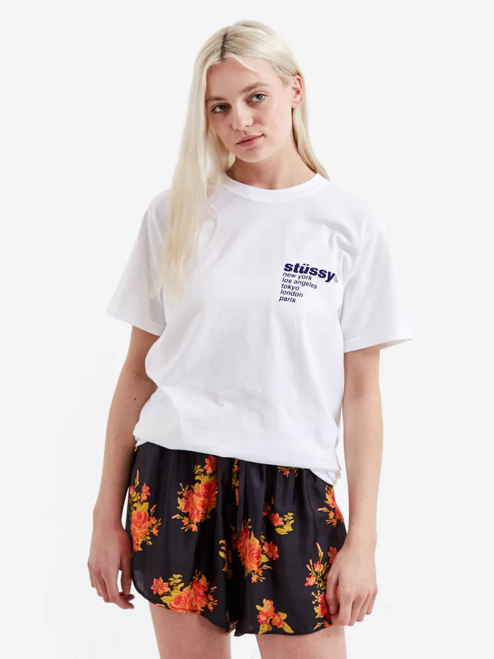 Polera STÜSSY Strawberry white