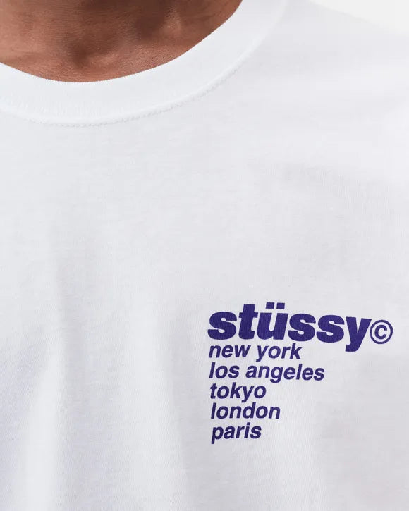Polera STÜSSY Strawberry white