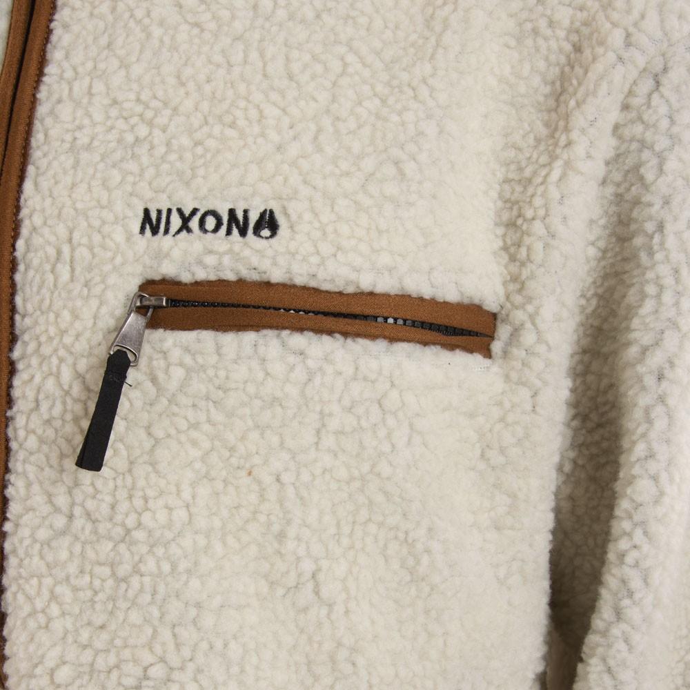 Poleron Nixon Men Sherpa Full Zipper Beige Brown